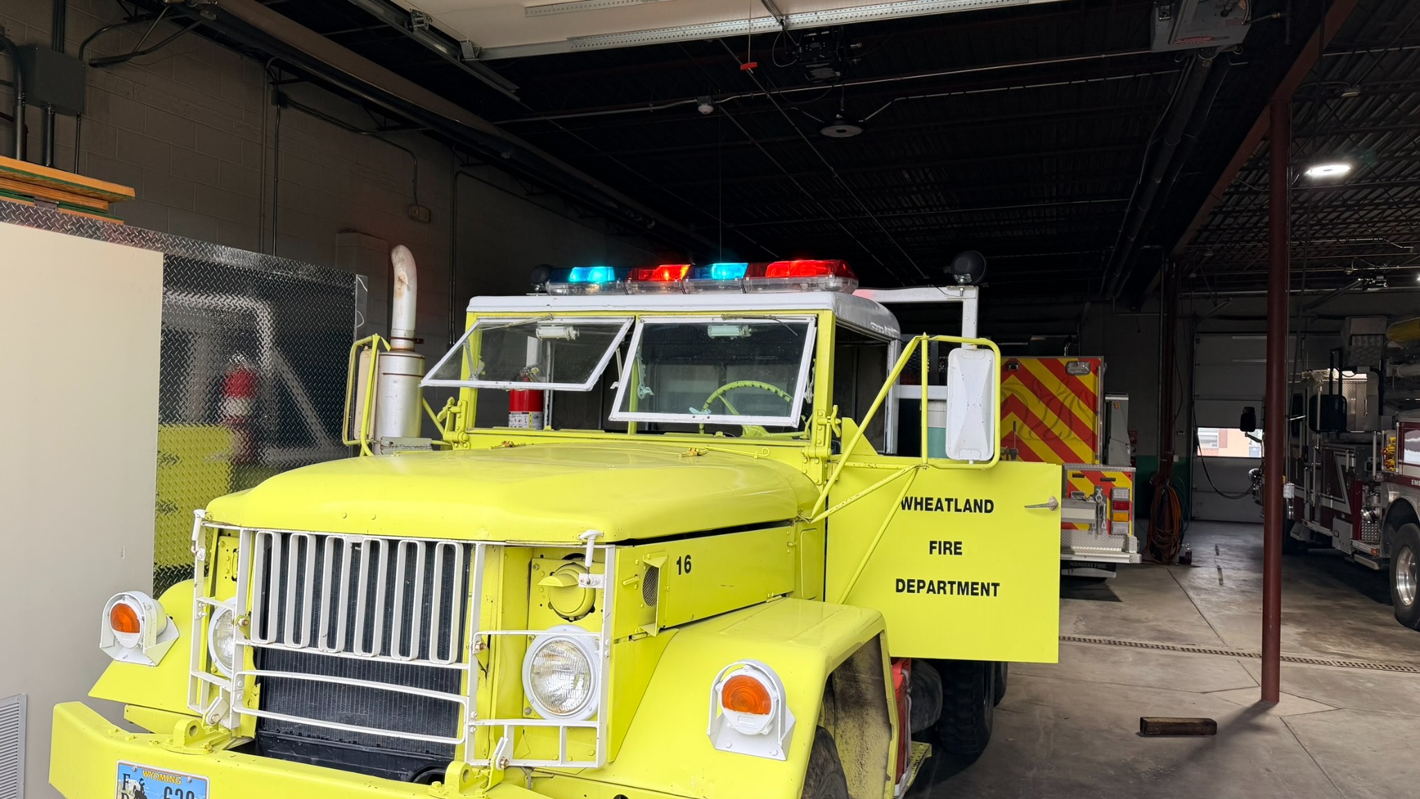 Completed Wheatland Fire Brush 16 with old-school rotator lightbar