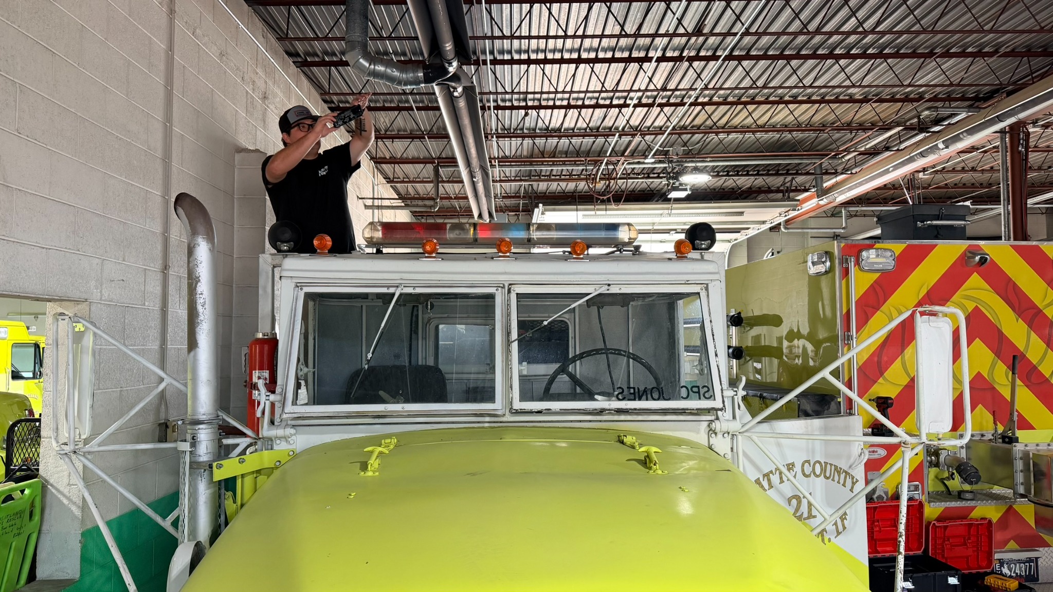 Code-307 lightbar installation on Wheatland Fire Brush 21